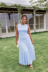 Kirsten Lace Maxi Dress - Cornflower Blue