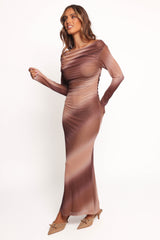 Hesper Maxi Dress - Brown Multi