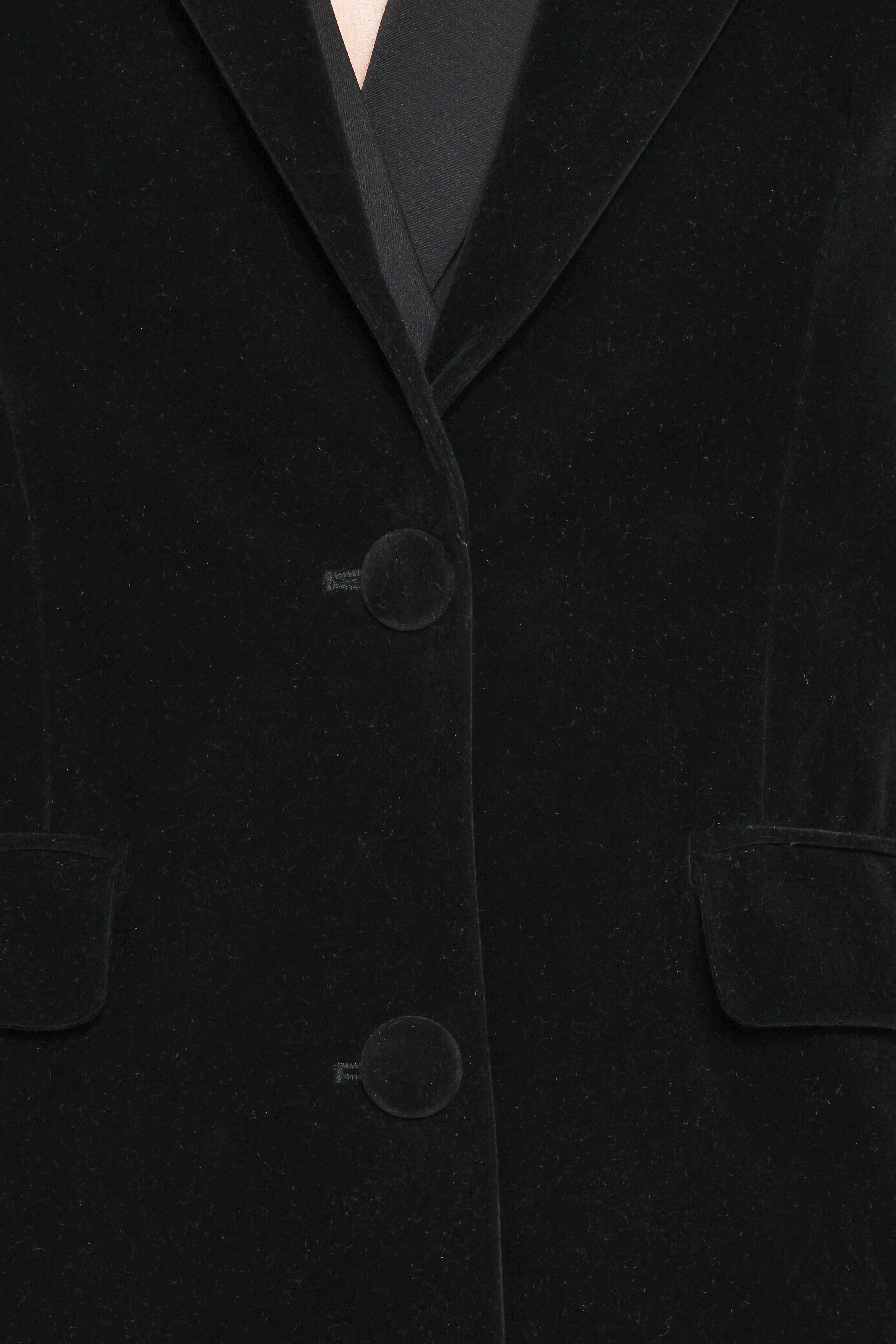 Clive Velvet Blazer - Black