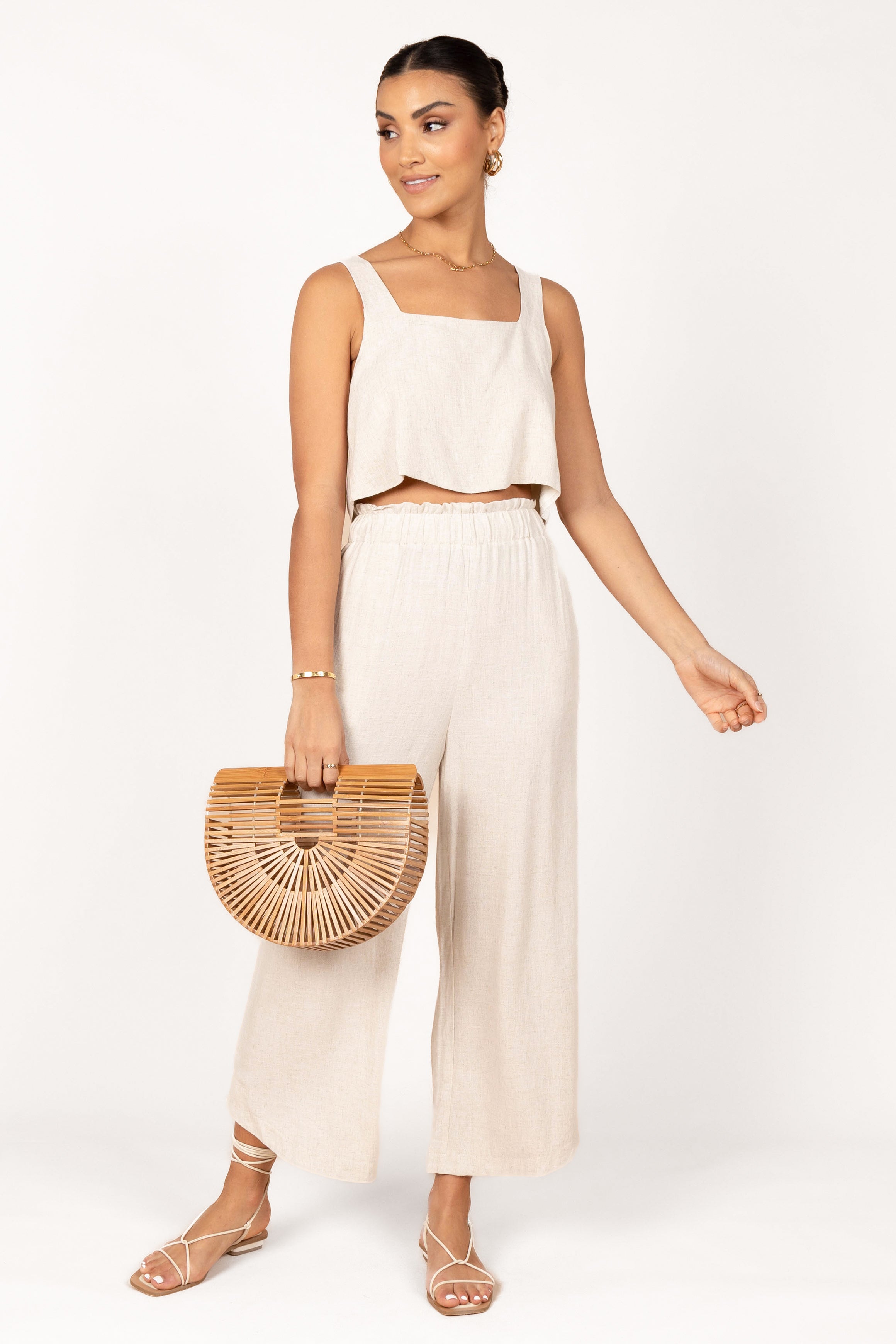 Eleanor Cropped Top - Beige